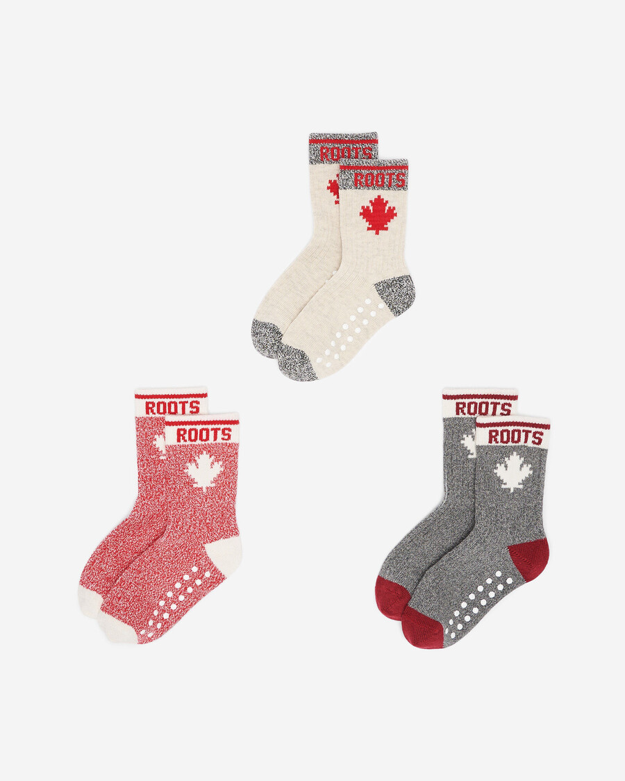 lot de 3 chaussettes baby toddler cabin maple