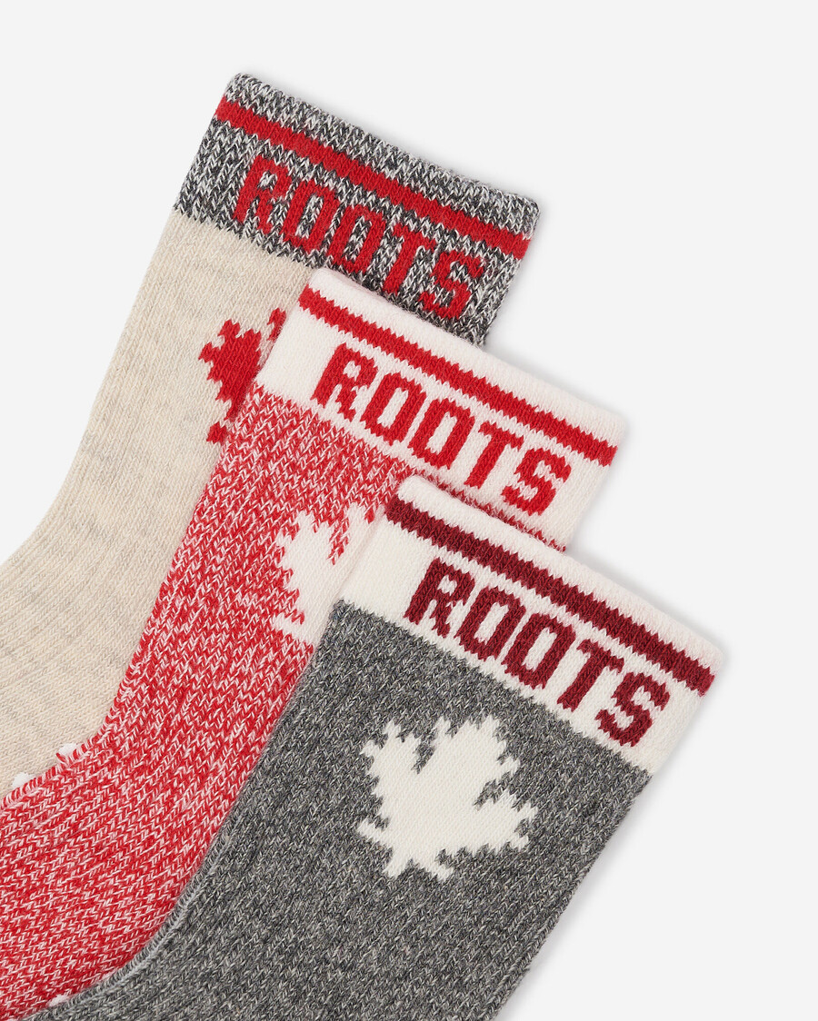 lot de 3 chaussettes baby toddler cabin maple