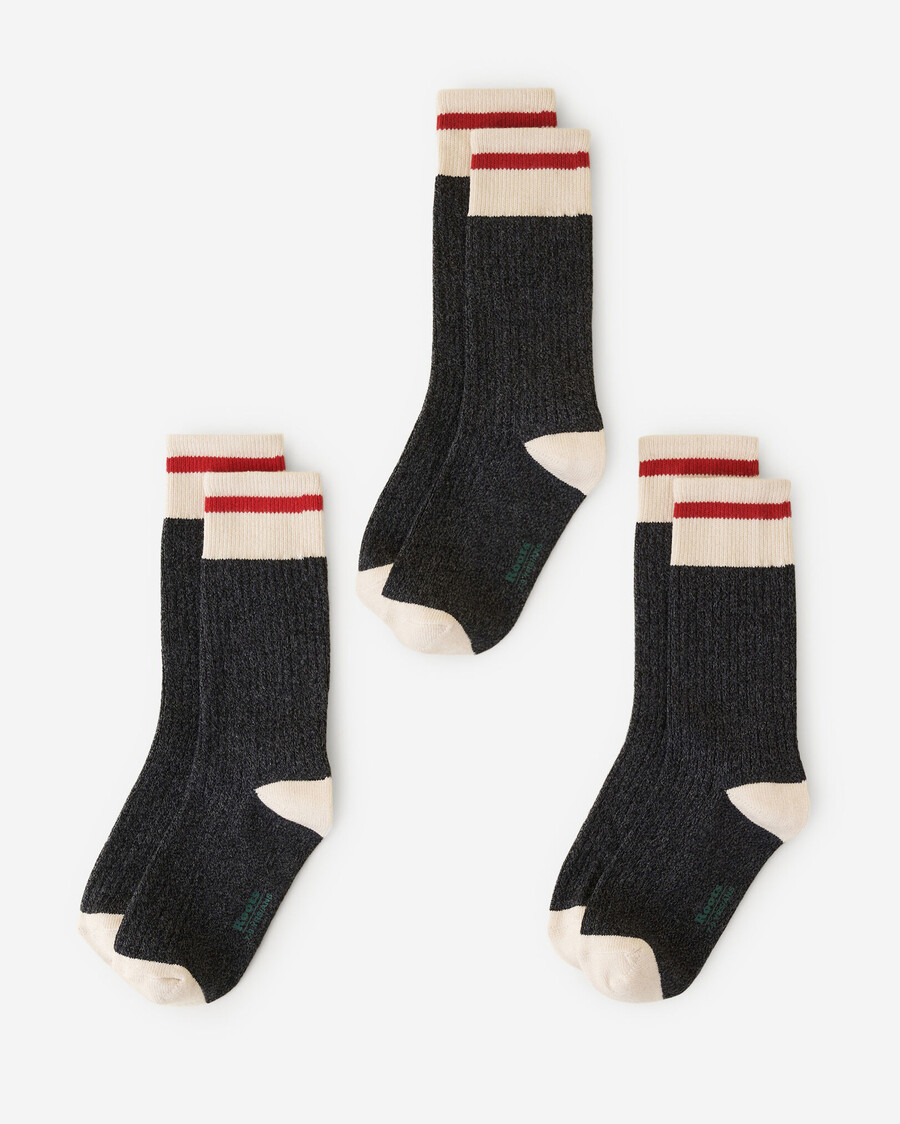 lot de 3 chaussettes de cabine en coton pour enfants
