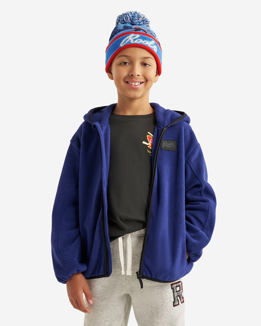 sweat à capuche zippé en microfibre polaire pour enfants
