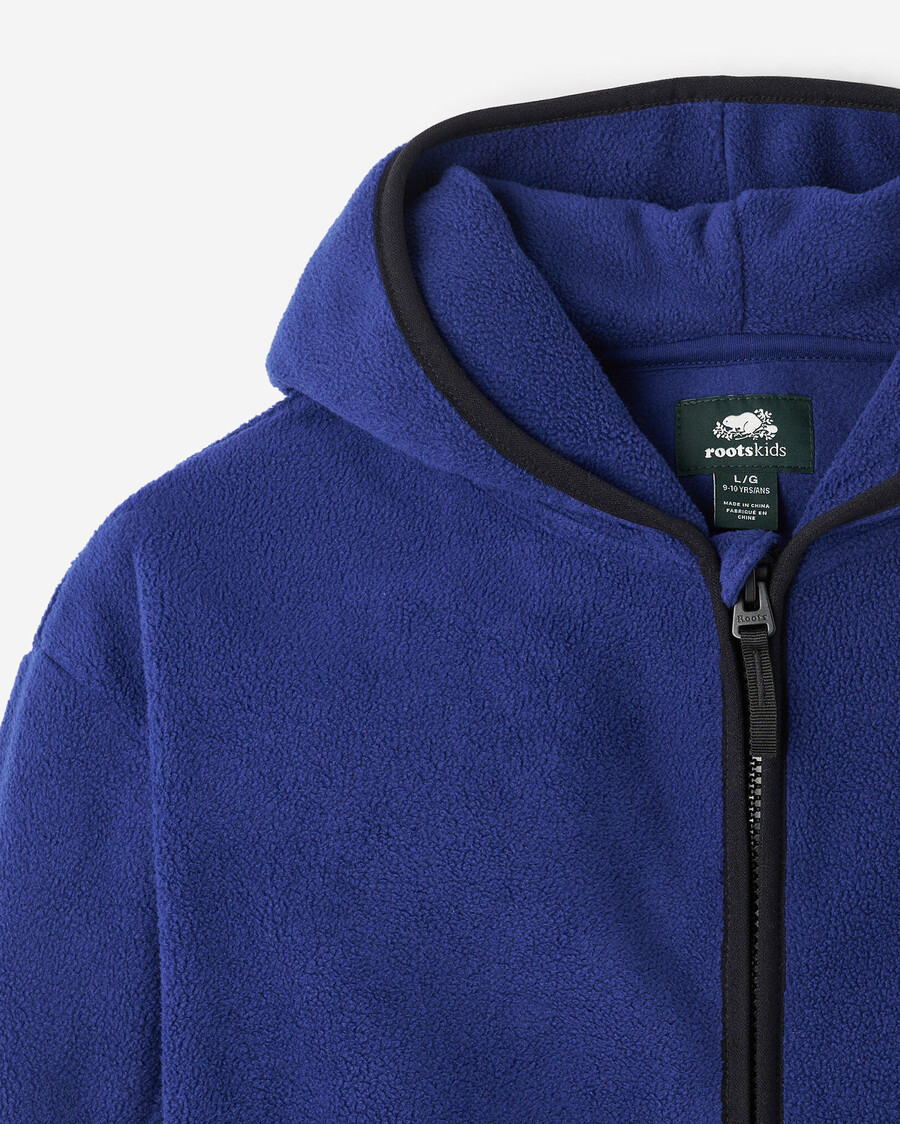 sweat à capuche zippé en microfibre polaire pour enfants
