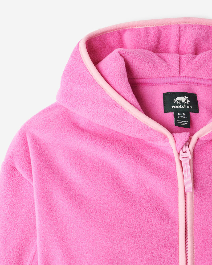 sweat à capuche zippé en microfibre polaire pour enfants