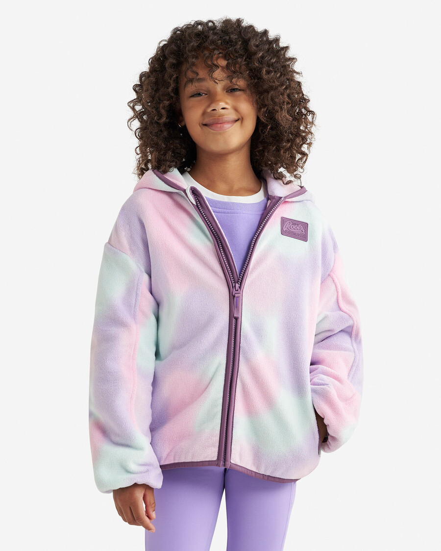 sweat à capuche zippé en microfibre polaire pour enfants