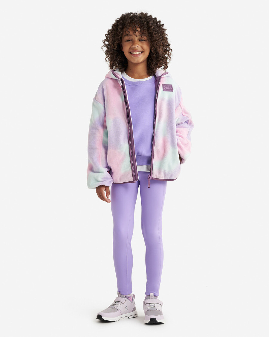 sweat à capuche zippé en microfibre polaire pour enfants