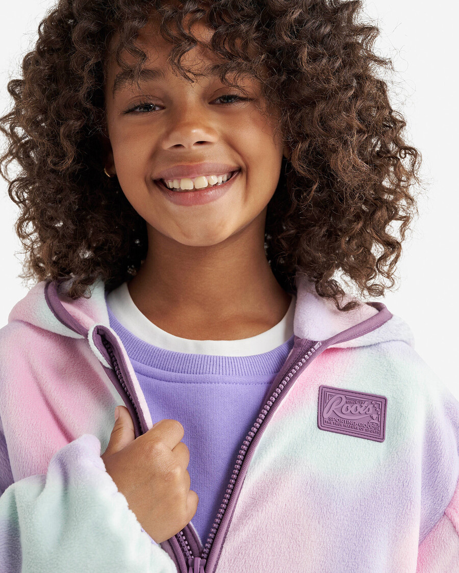 sweat à capuche zippé en microfibre polaire pour enfants