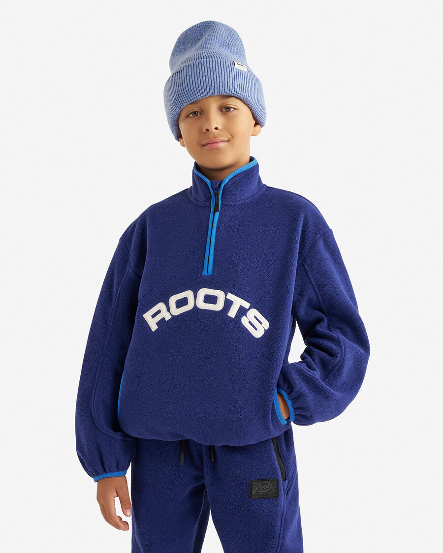 pull zippé demi-zip en microfibre polaire pour enfants