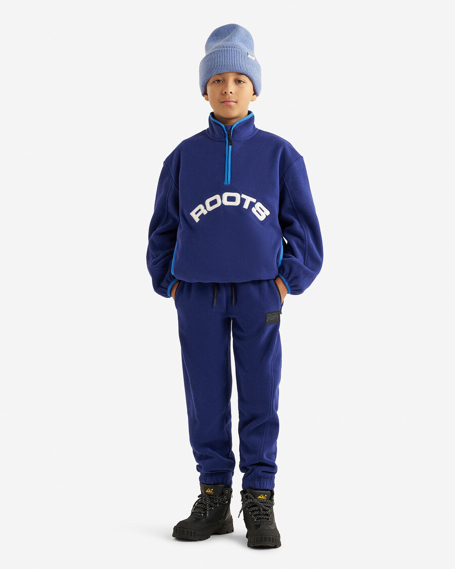 pull zippé demi-zip en microfibre polaire pour enfants