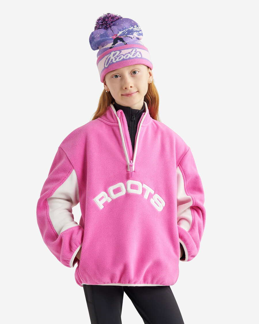 pull zippé demi-zip en microfibre polaire pour enfants