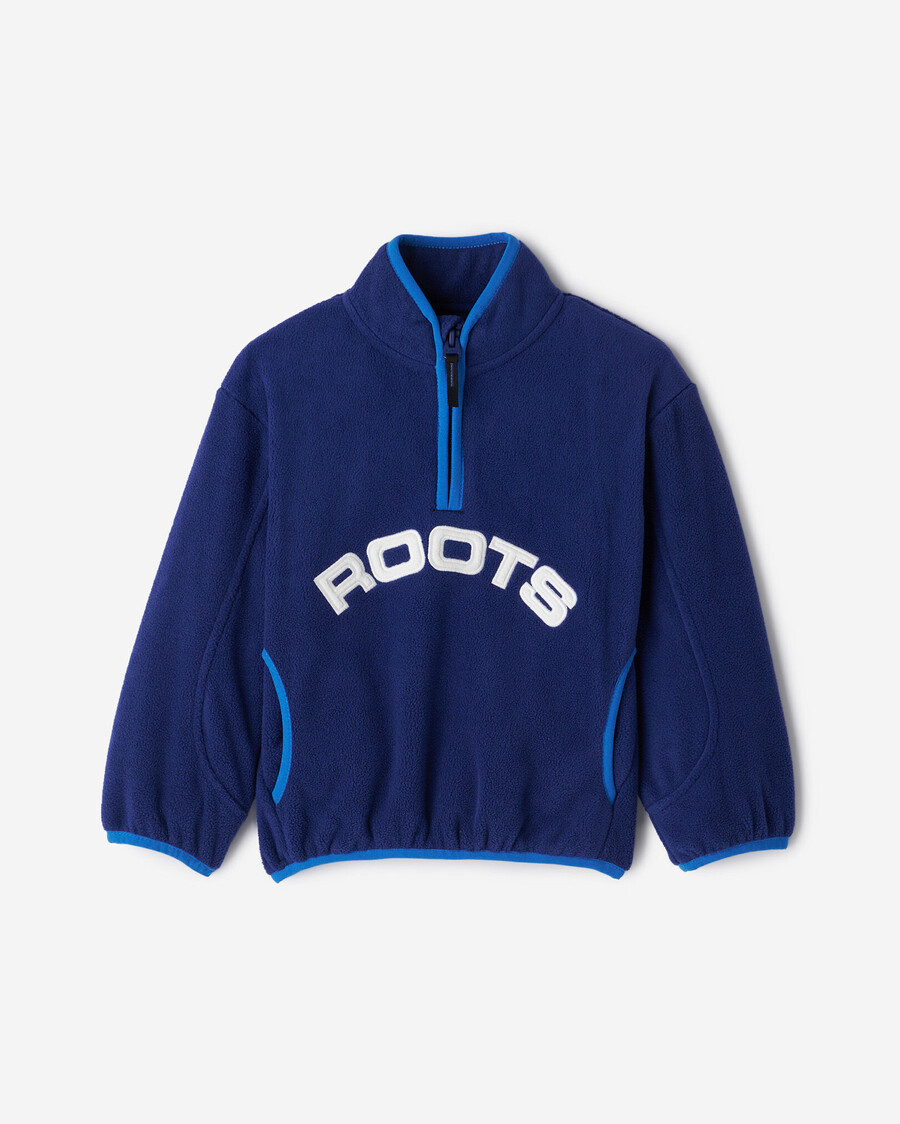 pull en microfibre polaire active pour tout-petits à demi-zip