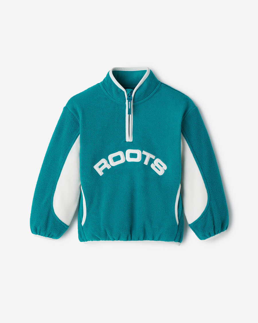 pull en microfibre polaire active pour tout-petits à demi-zip