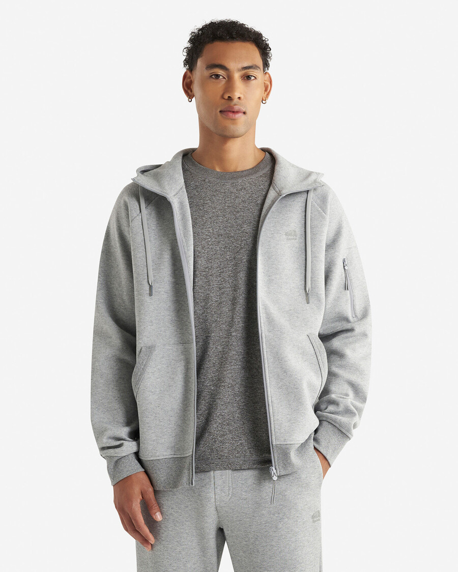 sweat à capuche zippé intégral recover interlock