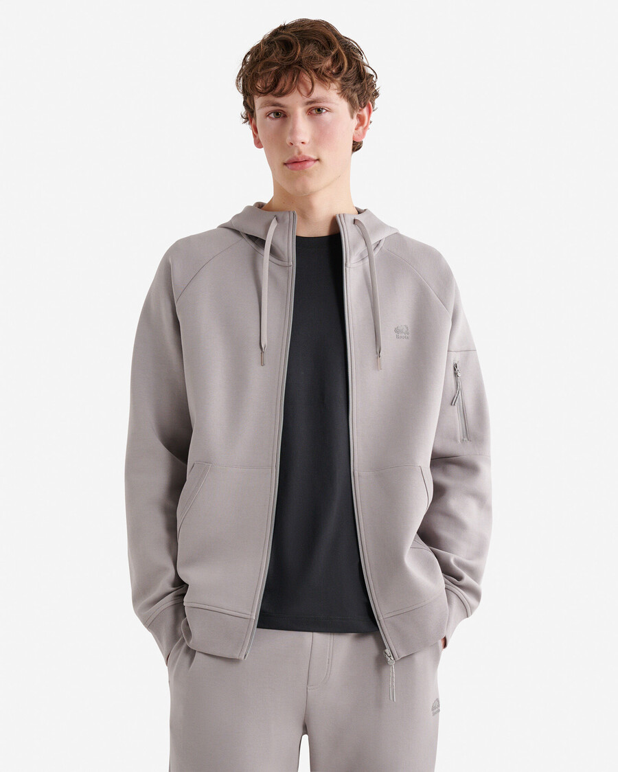 sweat à capuche zippé intégral recover interlock