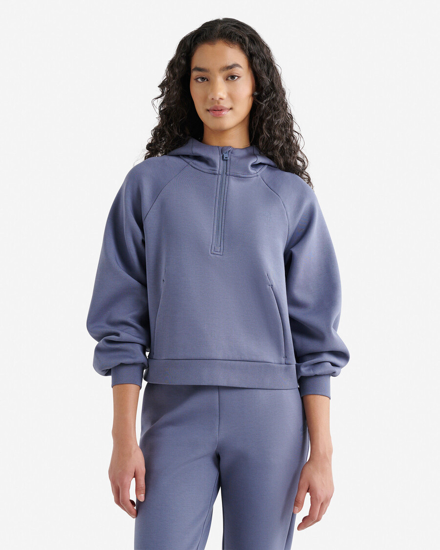 sweat à capuche roam à demi-zip