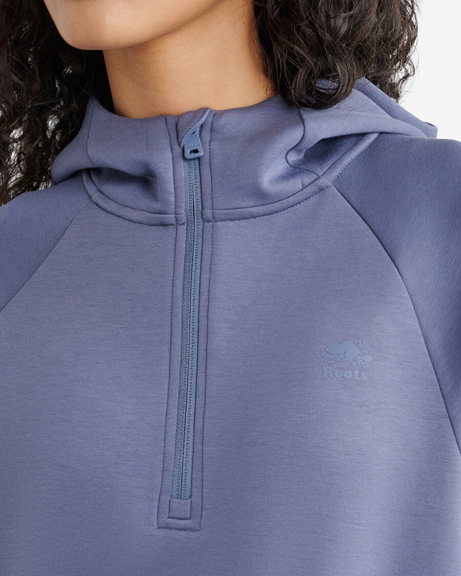 sweat à capuche roam à demi-zip