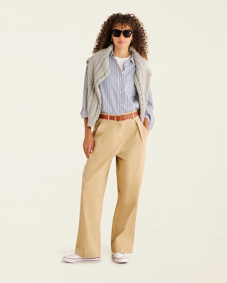 pantalon plissé dauphin