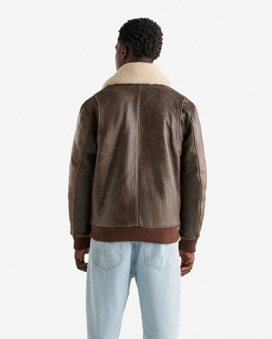 veste daviateur en cuir