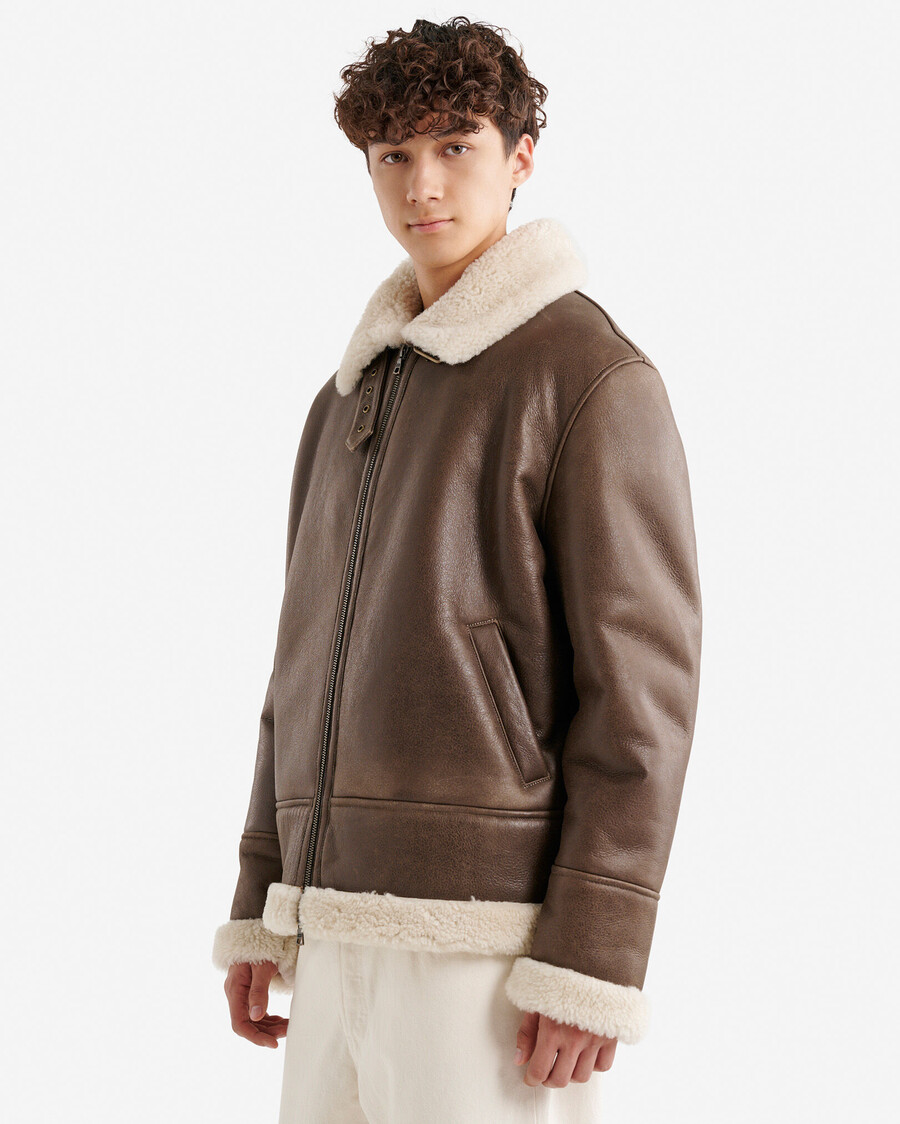 veste en peau lainée unisexe