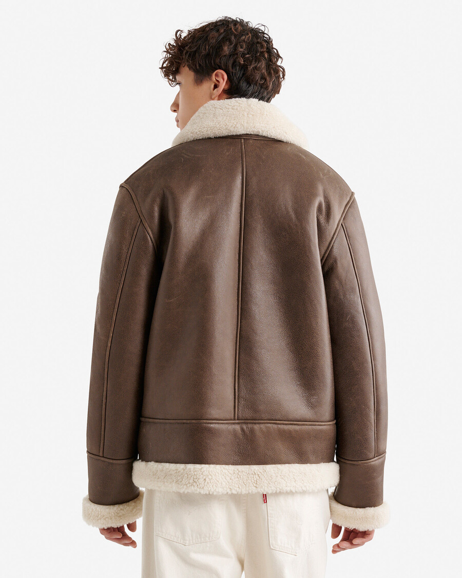 veste en peau lainée unisexe