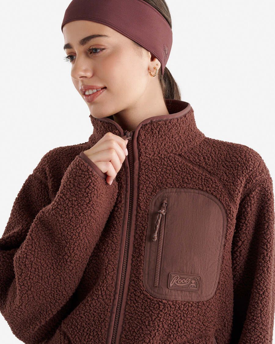 veste polaire en peau de mouton retournée alta