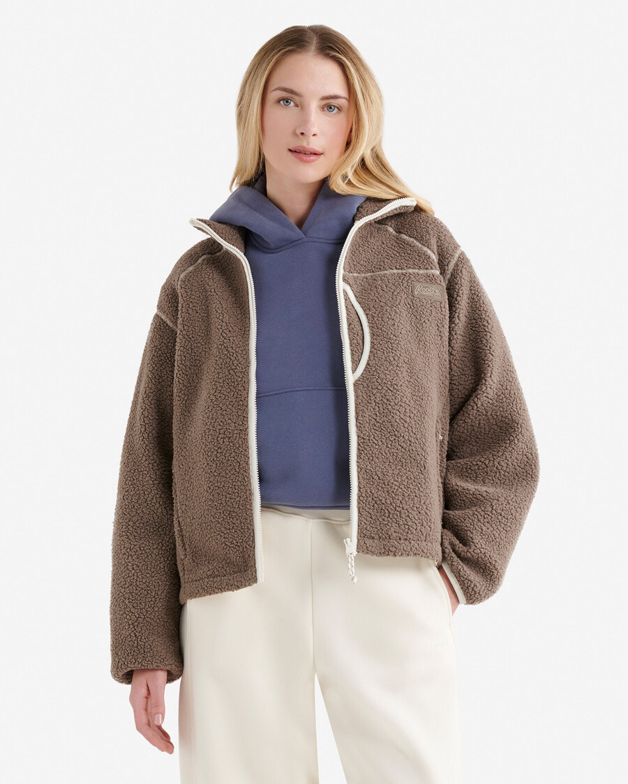 veste polaire en peau de mouton retournée alta