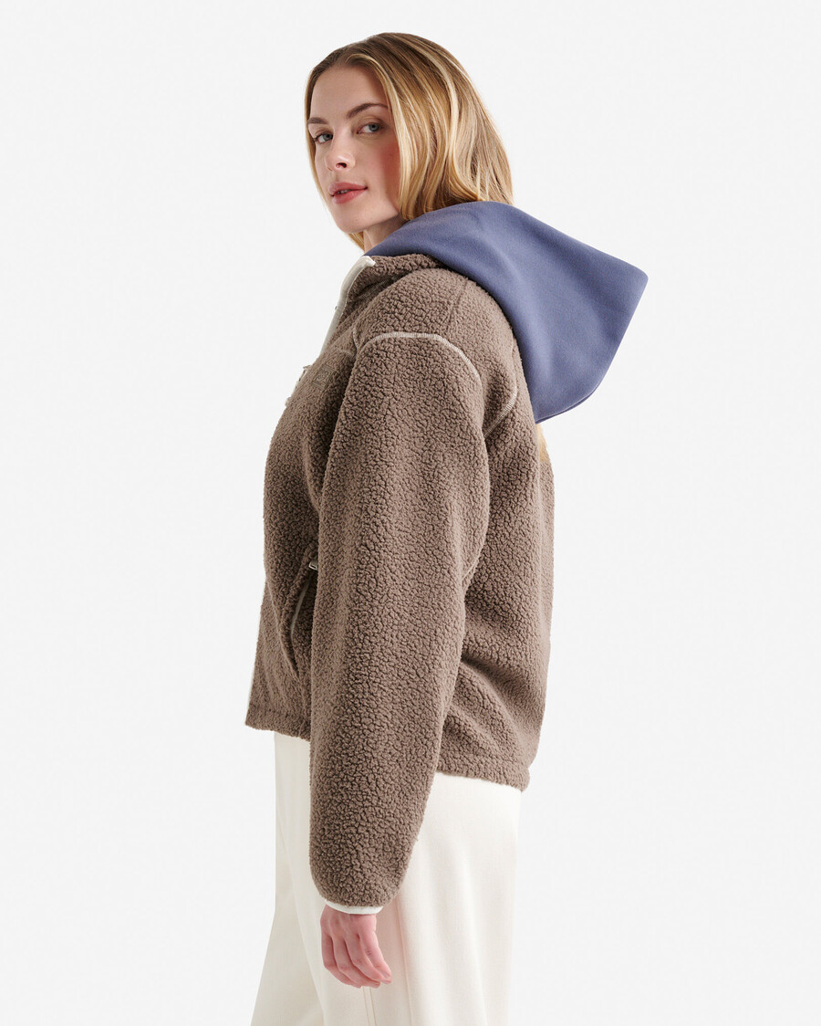 veste polaire en peau de mouton retournée alta