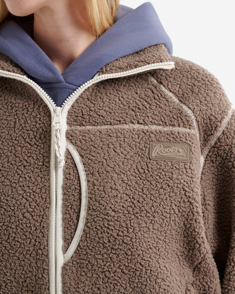 veste polaire en peau de mouton retournée alta