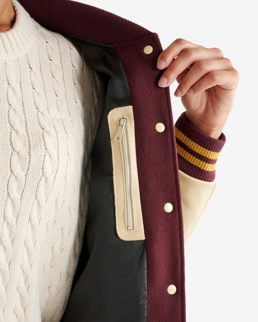 veste universitaire vintage pour femme