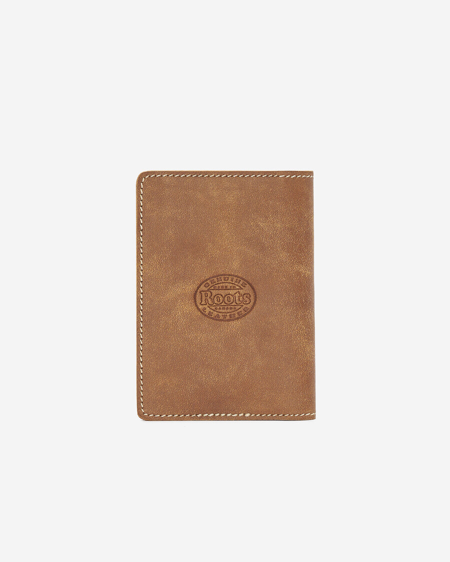 couverture de carte de passeport à motif feuille dérable