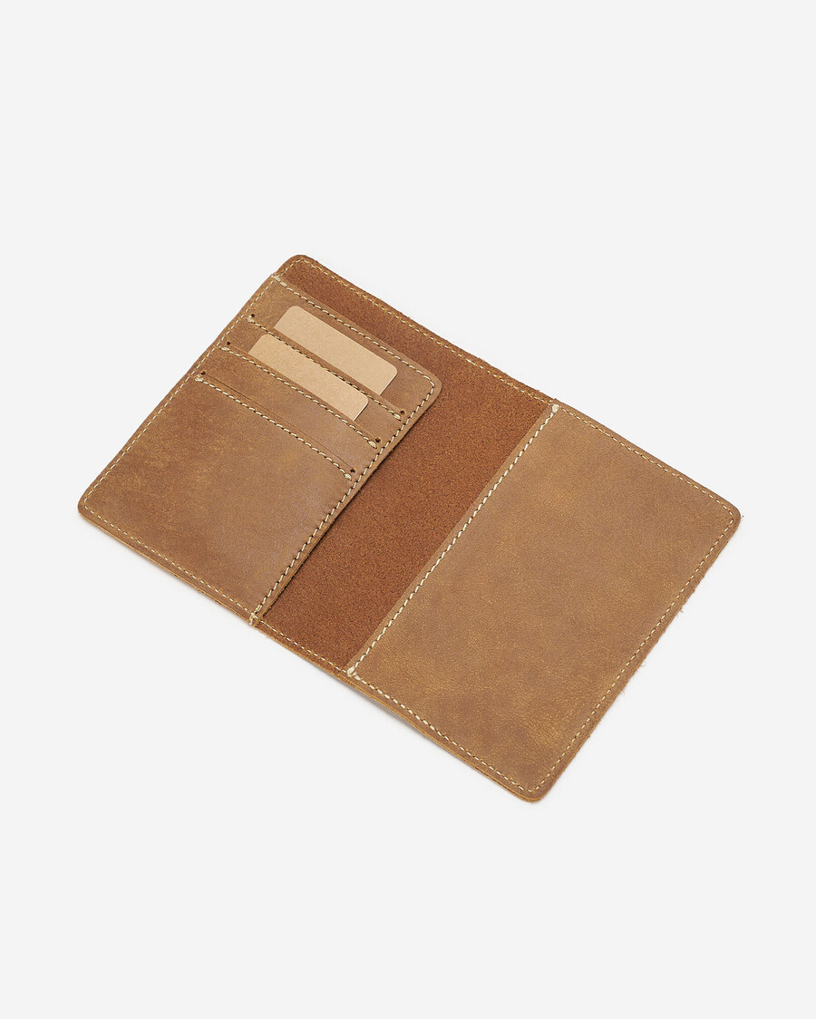 couverture de carte de passeport à motif feuille dérable