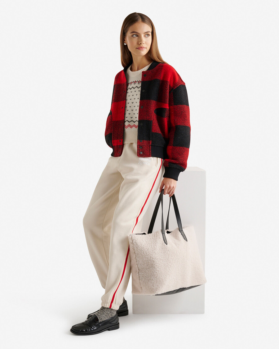 sac cabas en peau lainée