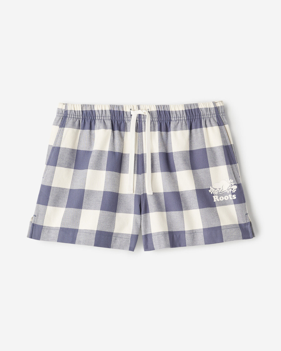 short de pyjama à carreaux pour femme
