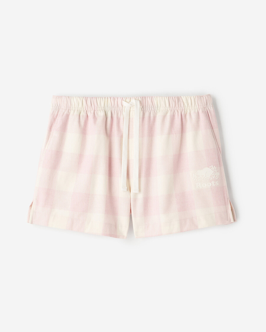 short de pyjama à carreaux pour femme