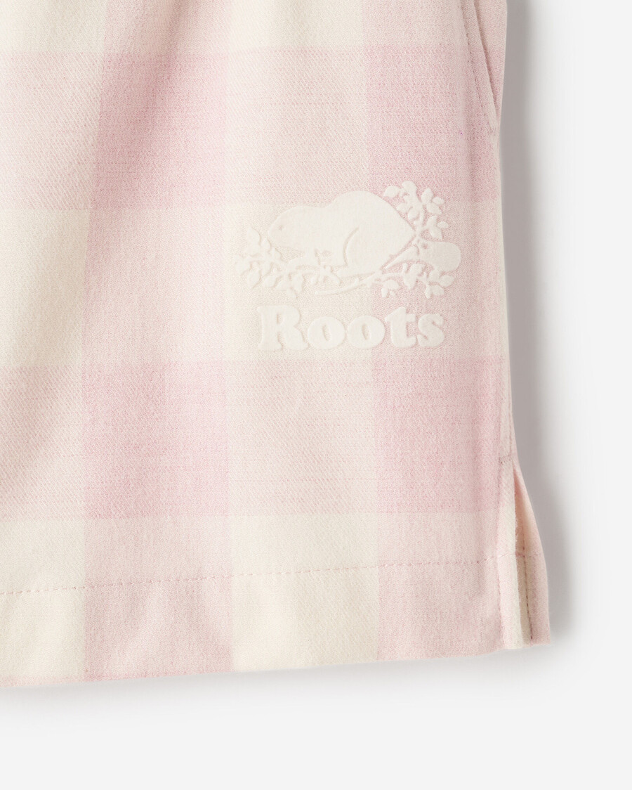 short de pyjama à carreaux pour femme