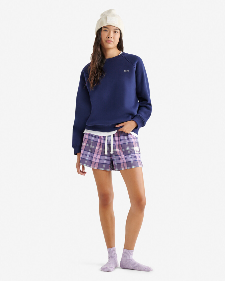 short de pyjama à carreaux pour femme