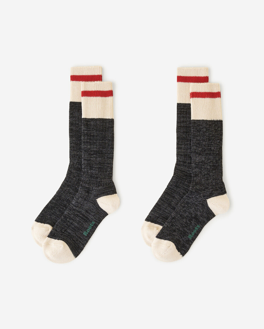 lot de 2 chaussettes de cabine en coton pour adultes