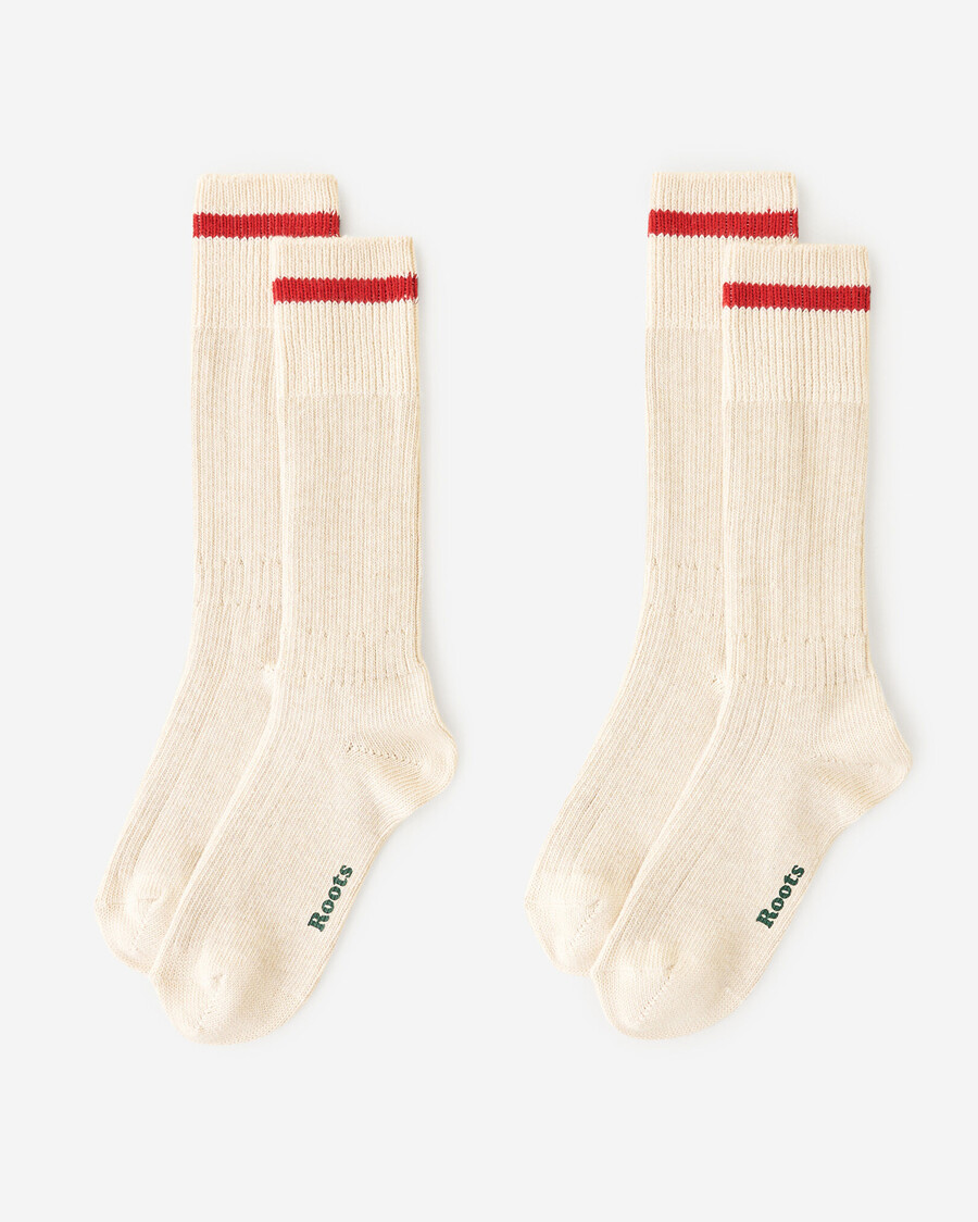 lot de 2 chaussettes de cabine en coton pour adultes