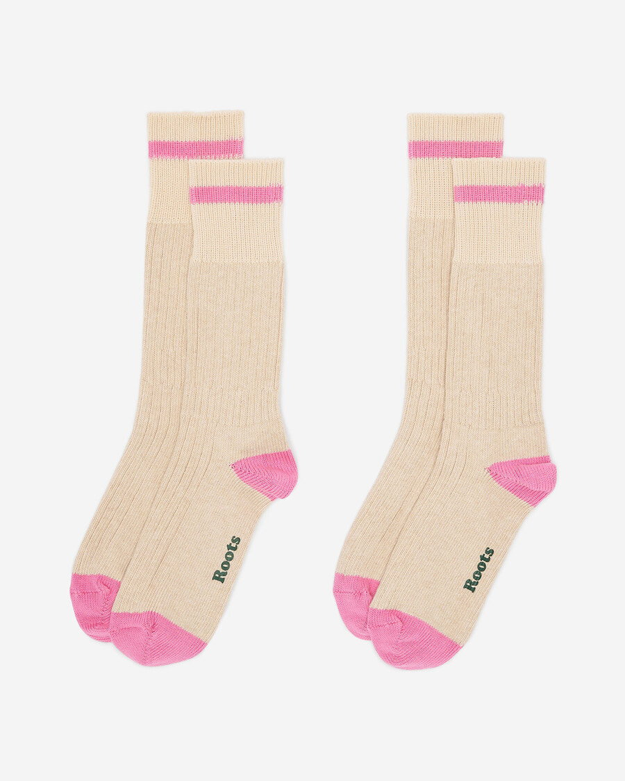 lot de 2 chaussettes de plage en coton pour adultes