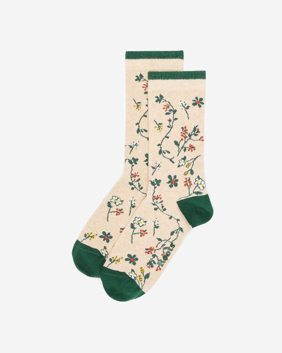 chaussettes fleuries pour femmes