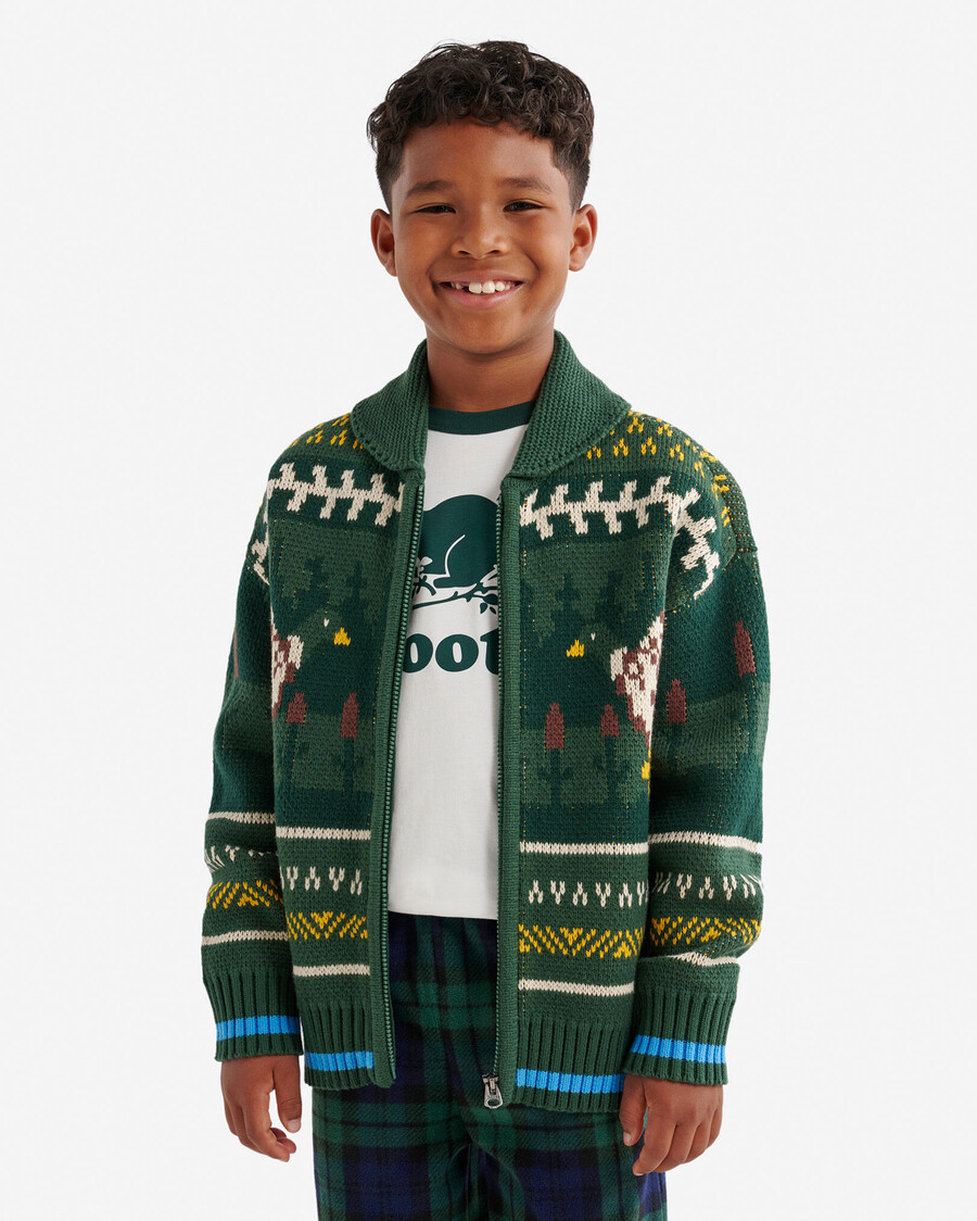 châle pour enfants cardigan fair isle