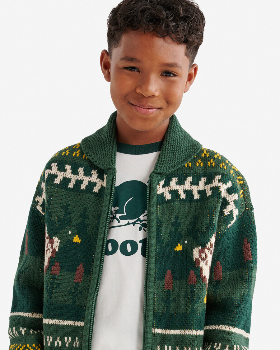 châle pour enfants cardigan fair isle