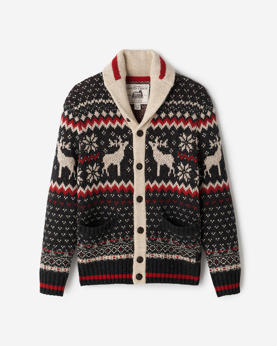 châle de cabine cardigan fair isle