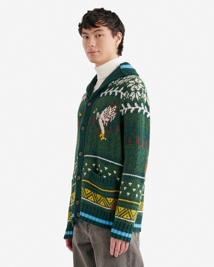 châle de cabine cardigan fair isle