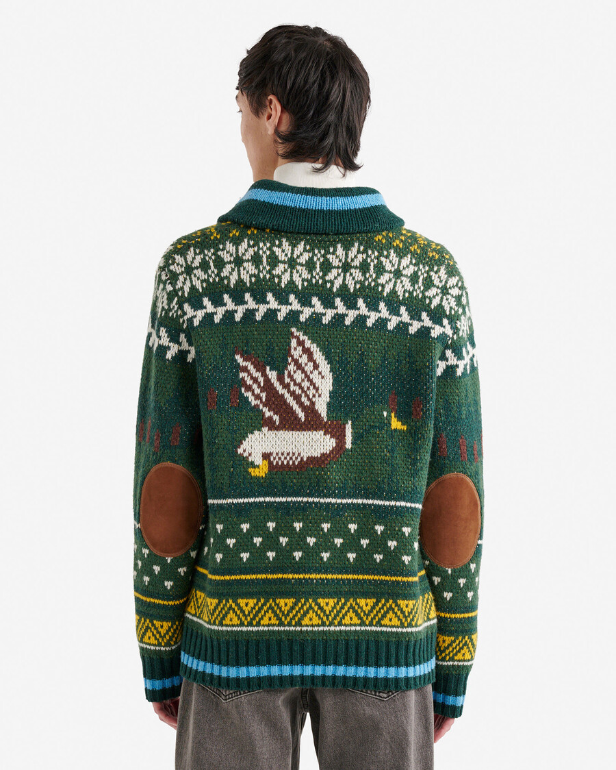 châle de cabine cardigan fair isle