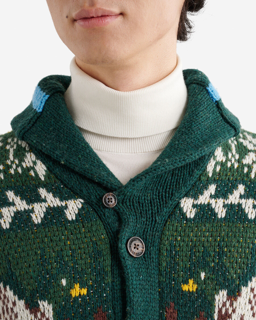châle de cabine cardigan fair isle