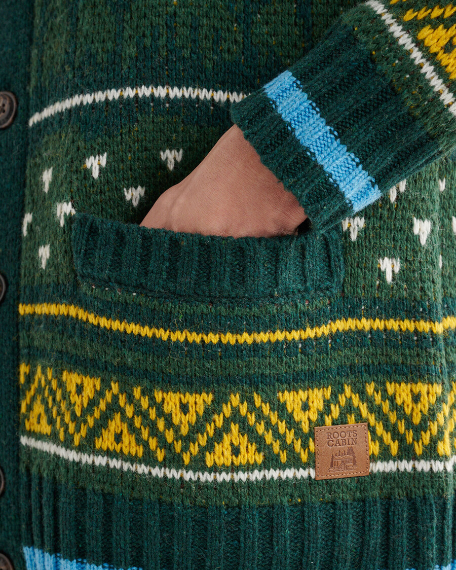 châle de cabine cardigan fair isle