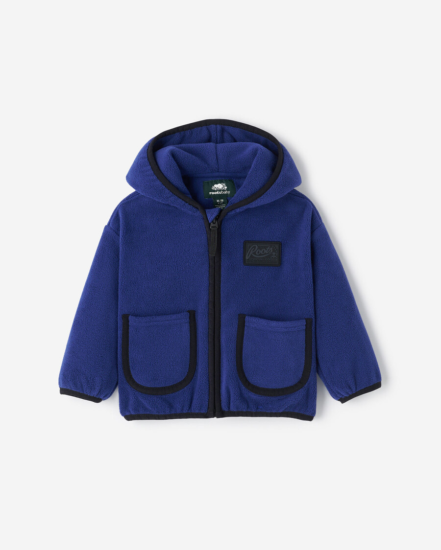 sweat à capuche zippé en microfibre pour bébé