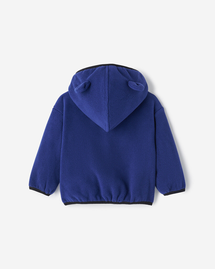 sweat à capuche zippé en microfibre pour bébé