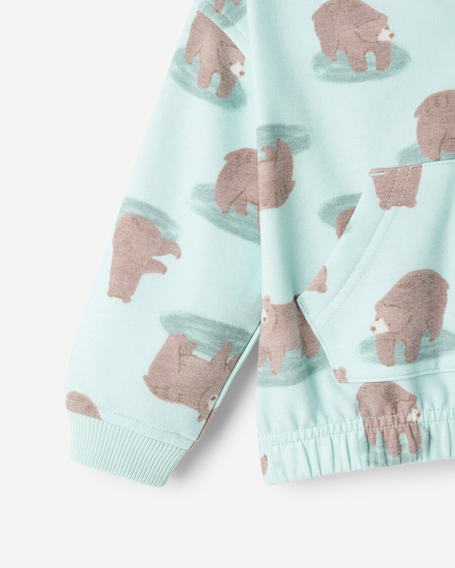 sweat à capuche zippé baby cozy bear