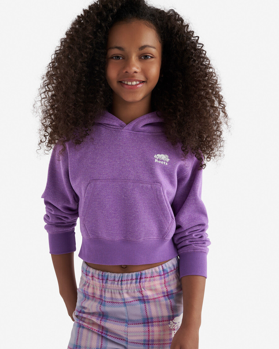 sweat à capuche court cooper sparkle pour filles