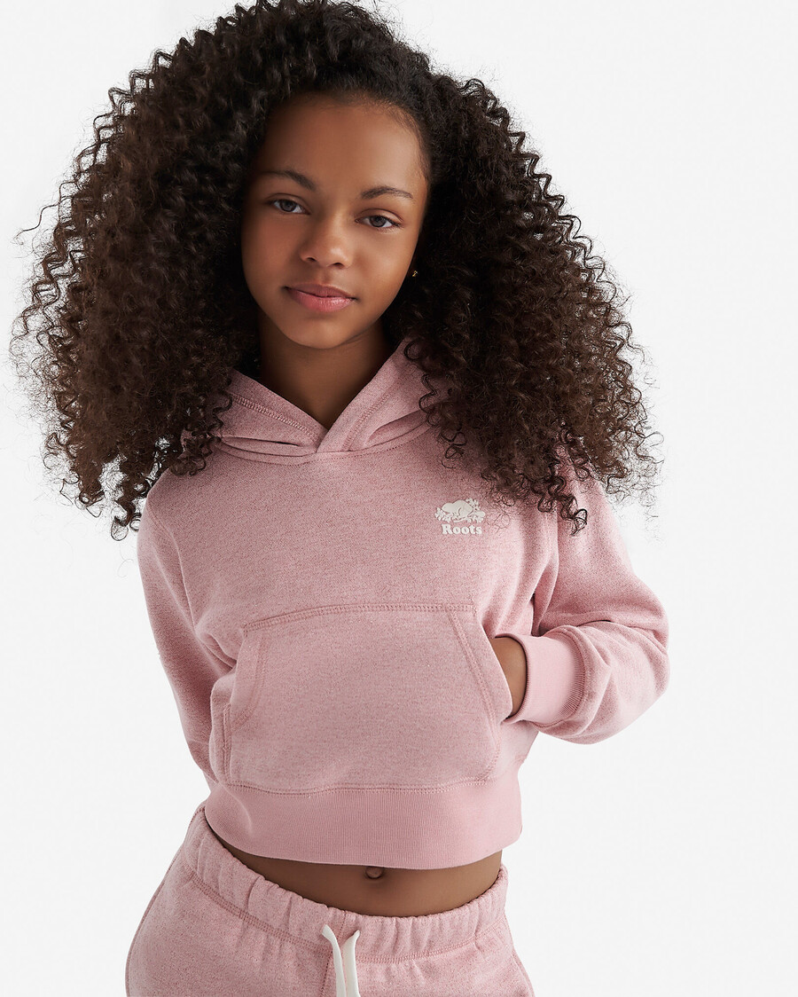 sweat à capuche court cooper sparkle pour filles